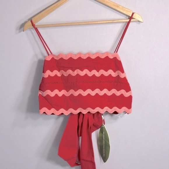 FARM Rio Red and Pink Crop Top - Picture 3 of 9